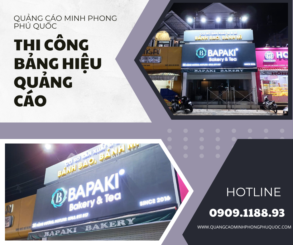 Thi công bảng hiệu chất phát ngất tại Phú Quốc